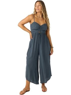 O'Neill Keiko Blue Wide-Leg Jumpsuit